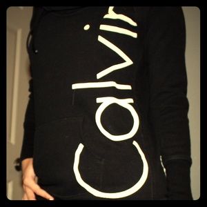 Calvin Klein cow neck, long sleeve hoodie
